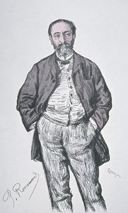 Portrait of the French Composer and Music Critic Charles Camille Saint-Saens, Engraved by Florian from the Series 